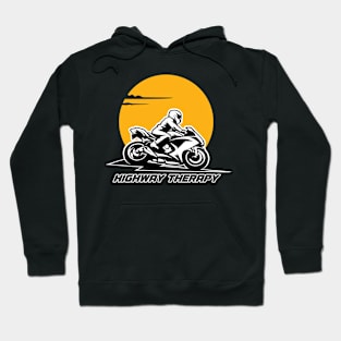 Highway Therapy - Biker Lifestyle Hoodie